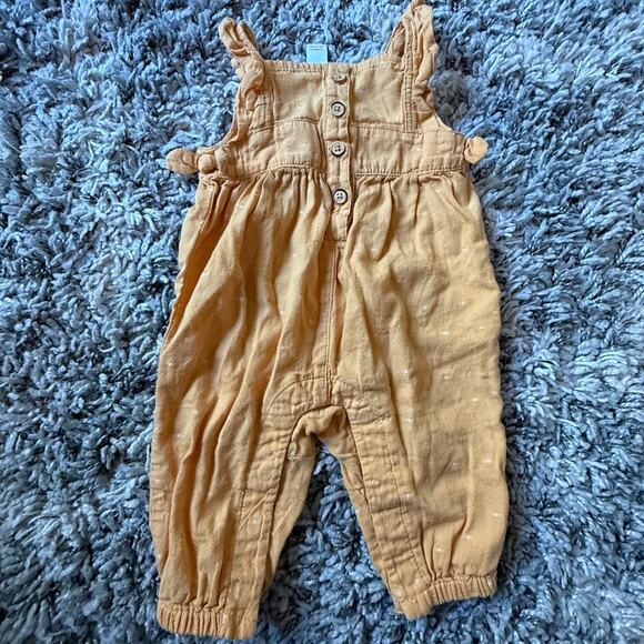 Cat & Jack Other - Cat & Jack Baby Girl 0-3 Months Mustard Yellow Romper Jumpsuit Outfit Cotton